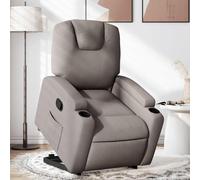 Vidaxl Sillón Reclinable Elevable de Tela Gris Claro Taupé