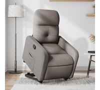 Vidaxl Sillón Reclinable Elevable Tela Gris Claro Taupé