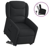 vidaXL Sillón reclinable elevable tela negro