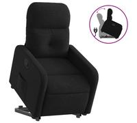vidaXL Sillón reclinable elevable tela negro