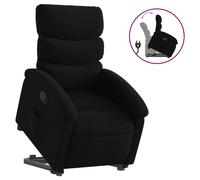 vidaXL Sillón reclinable elevable tela negro