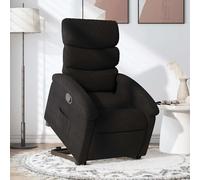 vidaXL Sillón reclinable elevable tela negro