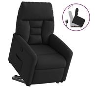 vidaXL Sillón reclinable elevable tela negro