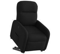 vidaXL Sillón reclinable elevable tela negro