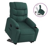 vidaXL – Sillón reclinable elevable – Tela verde oscuro