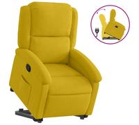 vidaXL Sillón reclinable elevable terciopelo amarillo