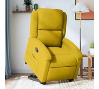 vidaXL Sillón reclinable elevable terciopelo amarillo