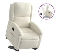 vidaXL Sillón reclinable elevable terciopelo crema
