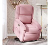 vidaXL Sillón reclinable elevable terciopelo rosa
