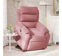 vidaXL Sillón elevador reclinable rosa de terciopelo