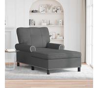 vidaXL Sillón reclinable Gris oscuro tela 91 x 157 x 91 cm