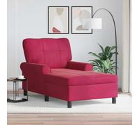 vidaXL Sillón reclinable Rojo vino 91 x 157 x 91 cm Terciopelo