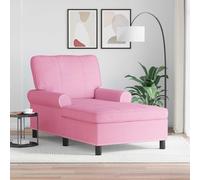 vidaXL Sillón reclinable Rosa tela 91 x 157 x 91 cm