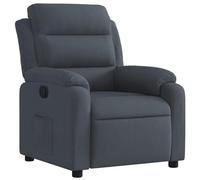 vidaXL Sillón Reclinable, Silla con Respaldo Reposabrazos, Butaca de Relax Descanso TV, Asiento Ajustable para Casa, Terciopelo Gris Oscuro