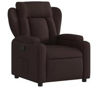 vidaXL Sillón Reclinable, Silla con Respaldo Reposabrazos, Sillón de Televisión Relax Descanso, Asiento para Salón Hogar, Tela Marrón Oscuro