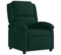 vidaXL Sillón Reclinable, Silla con Respaldo Reposabrazos, Sillón de Televisión Relax Descanso, Asiento para Salón Hogar, Terciopelo Verde Oscuro
