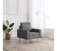 vidaXL: Sillón reclinable, sofá, sillón tapizado, sofá individual, sillón de relax, sillón reclinable, sillón para televisión, sofá de tela, sillón de estilo lounge, color gris claro, estructura de ma