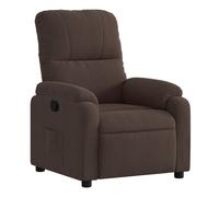Vidaxl sillón reclinable tela de microfibra marrón