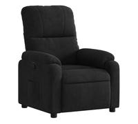 Vidaxl sillón reclinable tela de microfibra negro