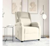 Sillón de relax de color crema, tapizado en terciopelo, marca vidaXL