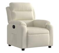 vidaXL Sillón reclinable, butaca relax con respaldo y reposabrazos, terciopelo blanco crema
