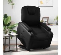 vidaXL Sillón reclinable y elevable eléctrico - cuero sintético - negro