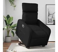 vidaXL Sillón reclinable y elevable eléctrico cuero sintético negro