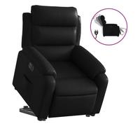 vidaXL Sillón reclinable y elevable eléctrico cuero sintético negro