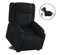 vidaXL Sillón reclinable y elevable eléctrico cuero sintético negro