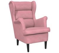 vidaXL Sillón Relajante Silla Auxiliar Salón Sala de Estar Oficina Asiento Acolchado Orejero Butaca Muebles Mobiliario de Terciopelo Rosa