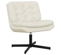 vidaXL Sillón Relax giratorio Crema 63 x 75 x 76 cm Terciopelo