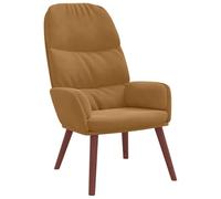 vidaXL Sillón relax marrón terciopelo silla silla salón relax tumbona asientos silla de terciopelo