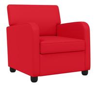 vidaXL Sillón Rojo Cuero sintético