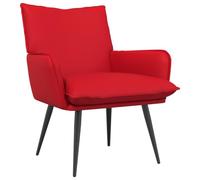 vidaXL Sillón Rojo Cuero sintético