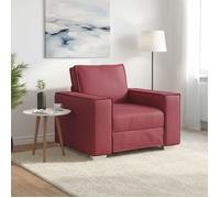 vidaXL Sillón Rojo Vino 100 cm Cuero sintético, Sofá Moderno para la Sala de Estar, Sofá Rectangular cómodo, Sofá de Cuero sintético Duradero, Lounge ergonómico, Muebles urbanos con Estilo