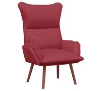 vidaXL sillón Rojo Vino 69 x 74 x 93 cm Cuero Artificial | Hecho para relajarte después de un día pesado, Un look moderno que queda en cualquier parte, Este sillón es de poliéster