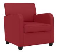 vidaXL Sillón Rojo Vino Cuero sintético