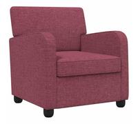 vidaXL Sillón Rojo Vino Tela