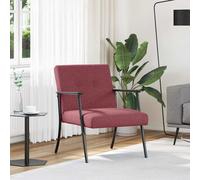 vidaXL sillón Rojo vino tela