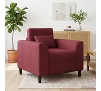 vidaXL Sillón Rojo vino Tela