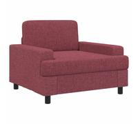 vidaXL Sillón Rojo Vino Tela