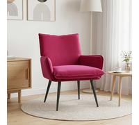 vidaXL Sillón Rojo Vino Terciopelo