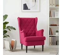 vidaXL Sillón Terciopelo 65 x 79 x 100 cm Multicolor Rojo vino tinto