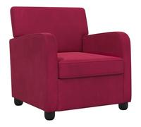 vidaXL Sillón Rojo Vino Terciopelo