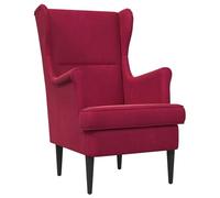 vidaXL Sillón Rojo Vino Terciopelo