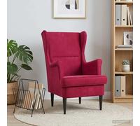 vidaXL Sillón Rojo Vino Terciopelo
