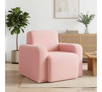 vidaXL Sillón Rosa Bouclé