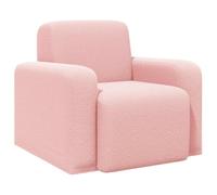 vidaXL Sillón Rosa Bouclé