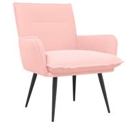 vidaXL Sillón Rosa Bouclé