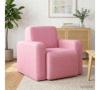 vidaXL Sillón Rosa Tela